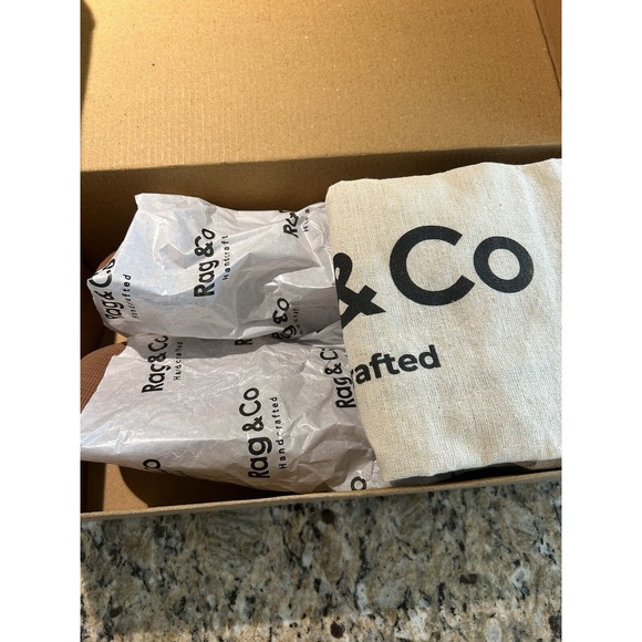 Rag & Co Sandal IVANKA Tan Brown Slide Leather Size 9 New In Box W/ Dust Bag - Picture 12 of 14